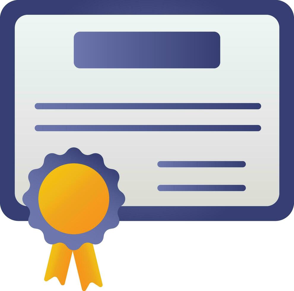 Blue And Orange Badge Certificate Icon Or Symbol. 24556501 Vector Art at Vecteezy