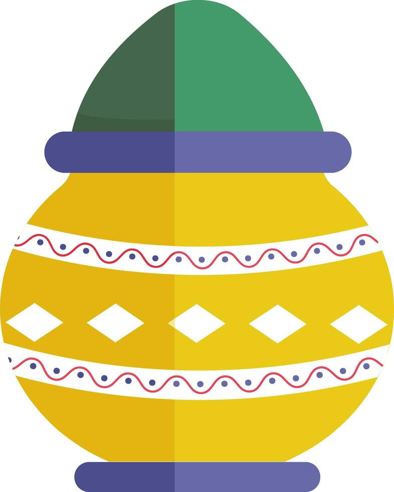 Mud Pot Full Of Dry Color Or Flour Element In Colorful. vector