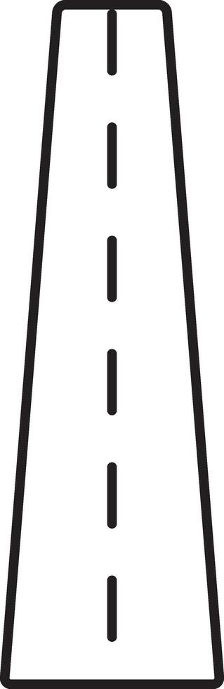 Black Linear Illustration Of Road Or Route Icon. vector