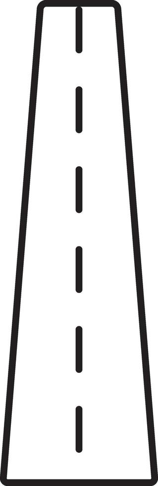 Black Linear Illustration Of Road Or Route Icon. vector