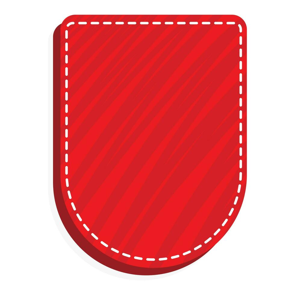 Red Empty Label Or Tag Element On White Background. vector