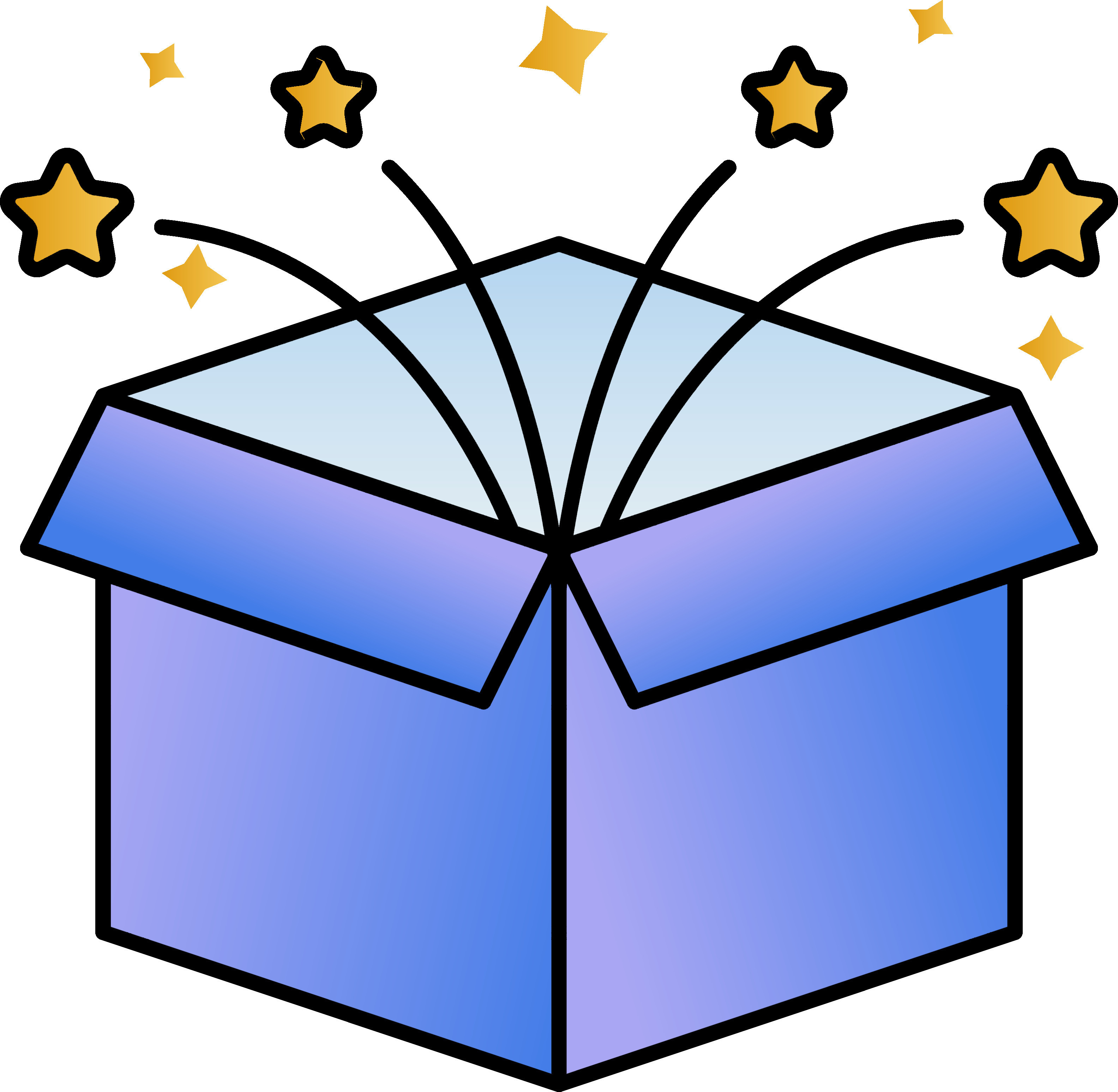 Illustration Of Magic Box Icon In Blue Color. 24556918 Vector Art at