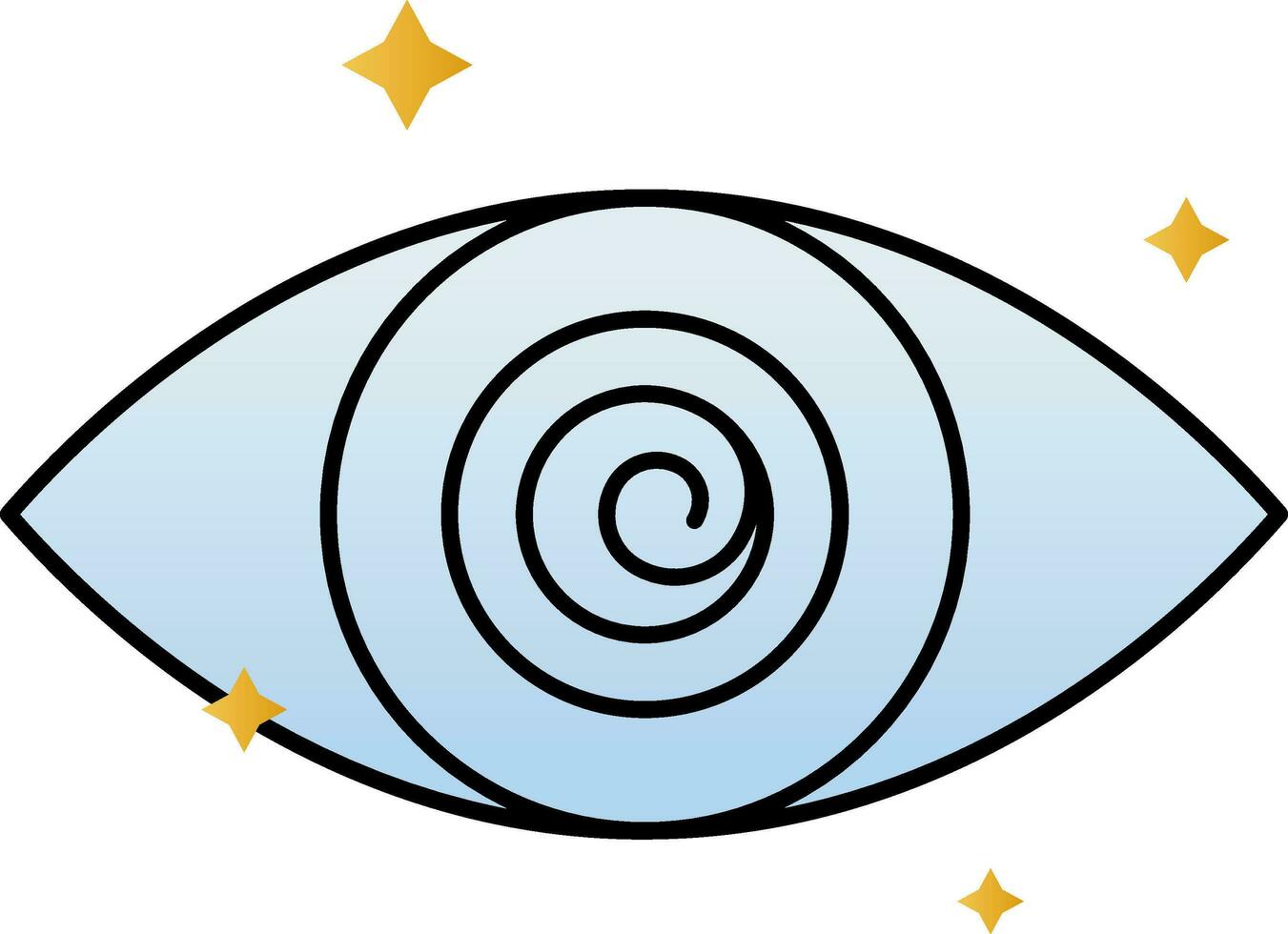Hypnotism Eye Icon In Blue Color. vector