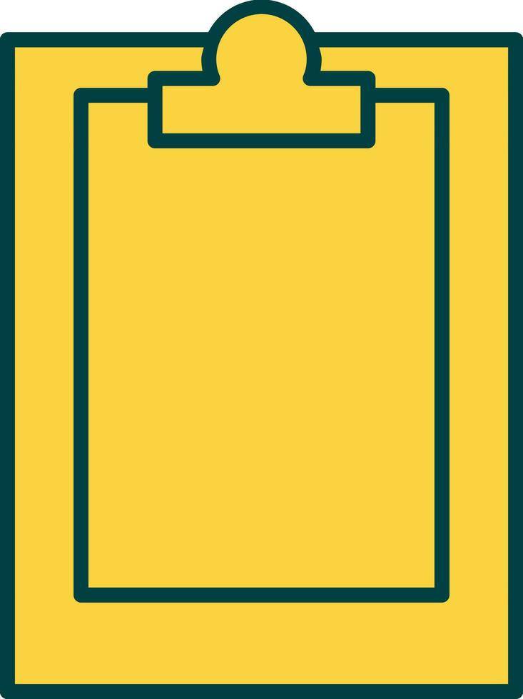 Flat Style Yellow Clipboard Icon Or Symbol. vector