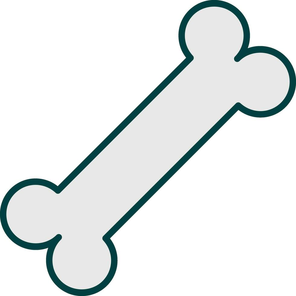 Isolated Grey Joint Bone Icon In Flat Style. vector