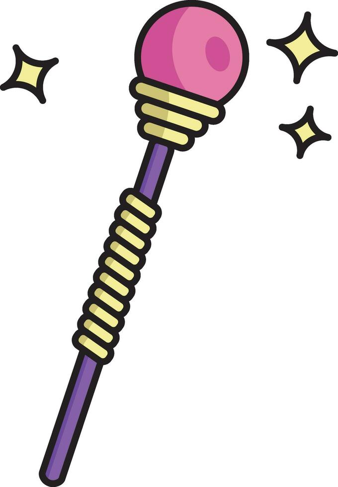 Flat Illustration Of Pink Globe Scepter Icon. vector