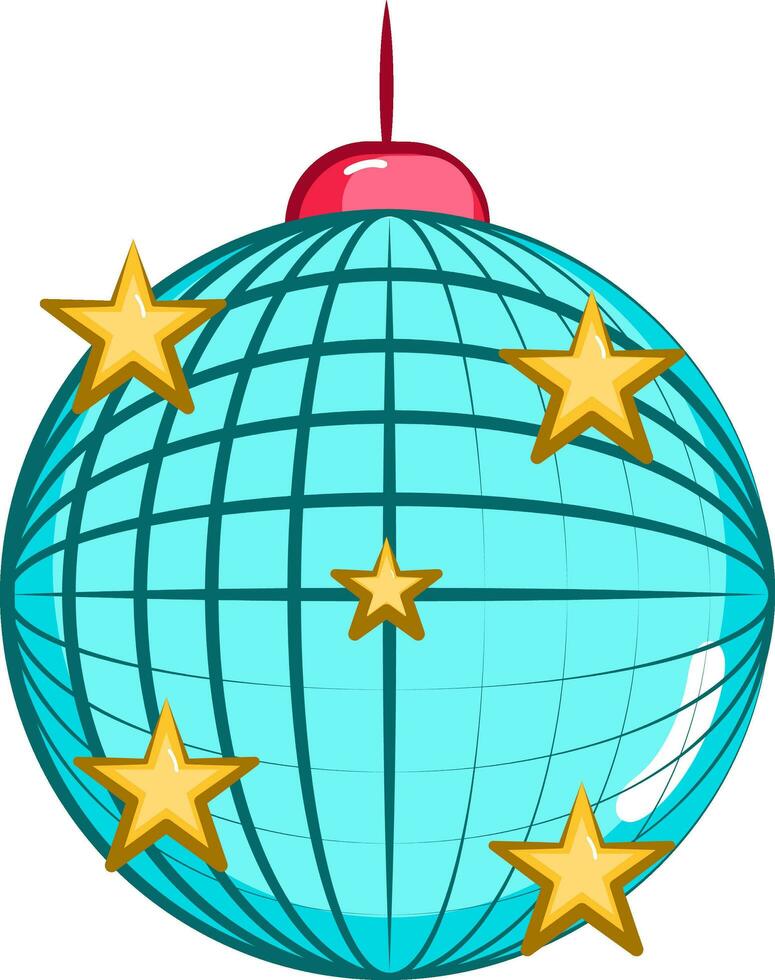 Isolated Colorful Bauble Or Disco Ball Icon. vector