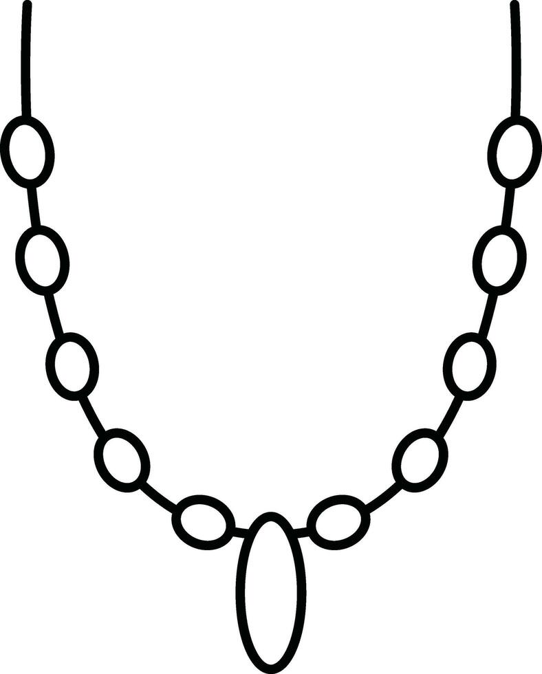 aislado collar icono en Delgado línea Arte. vector