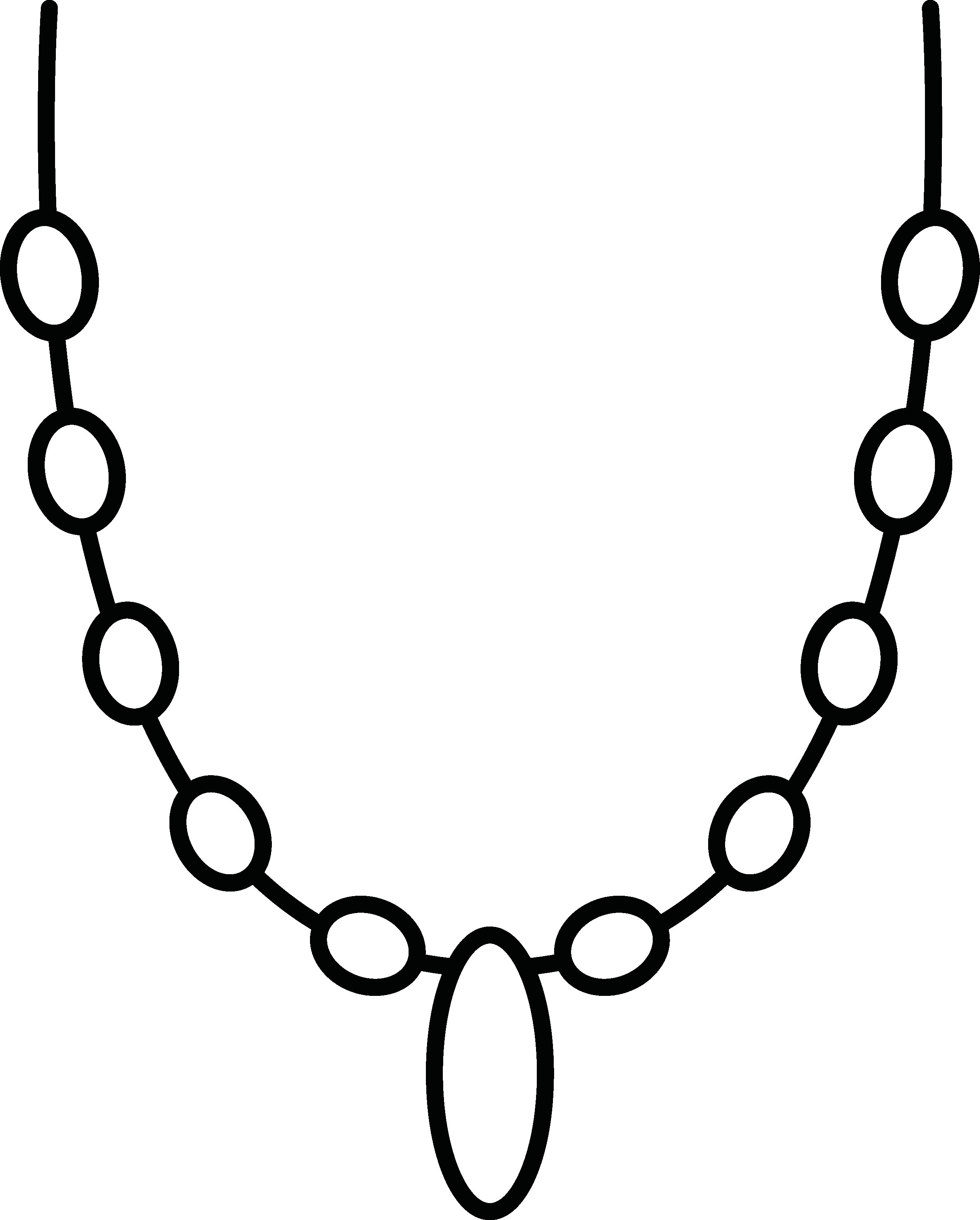Isolated Necklace Icon In Thin Line Art. 24557121 Vector Art at Vecteezy