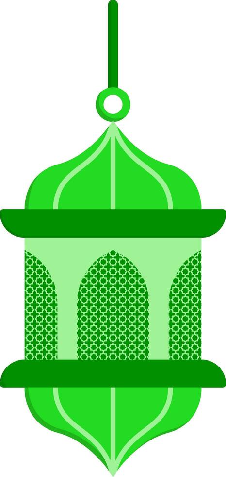 Isolated Arabic Lantern Hang Icon On White Background. vector