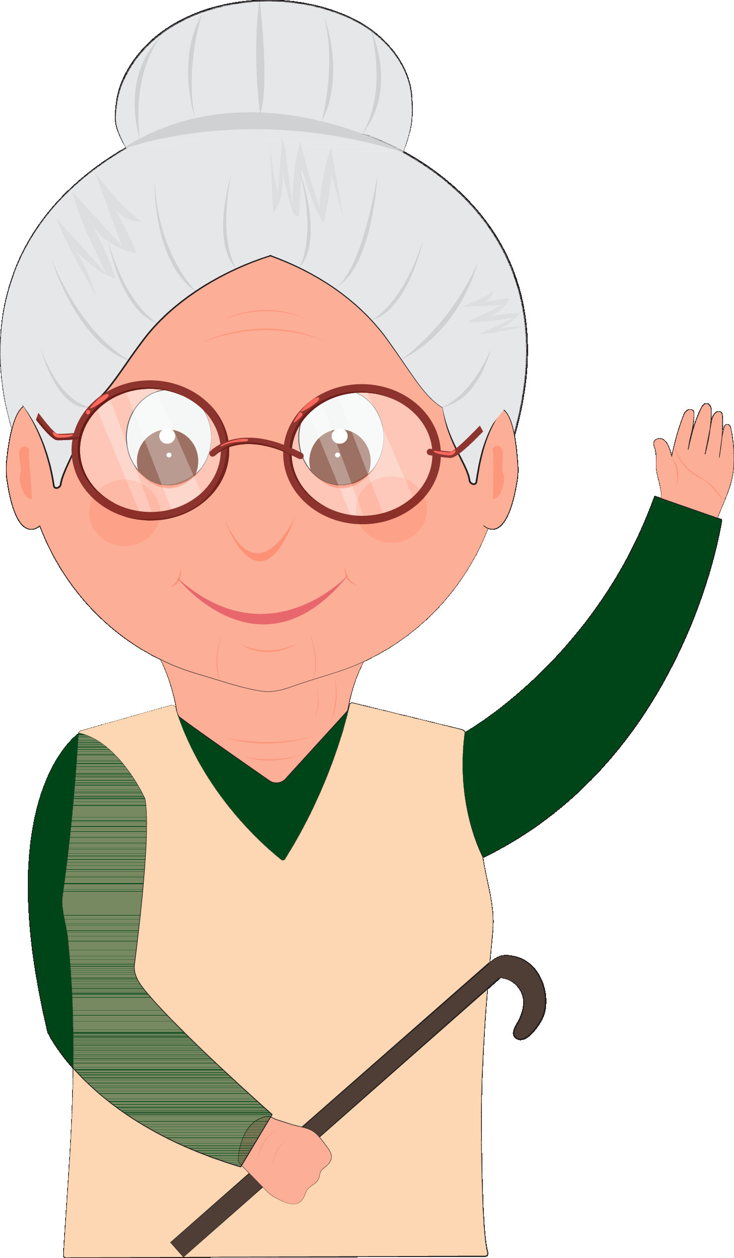 Cute Cartoon Character Of Little Girl Dress Up In Old Lady 24557194 cute-cartoon-character-of-little-girl-dress-up-in-old-lady-24557194