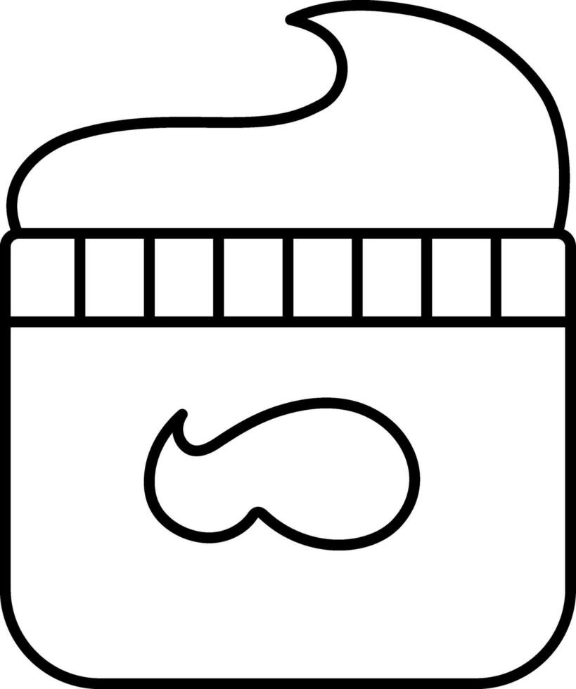 Isolated Cream Or Lotion Icon In Black Outline Style. vector