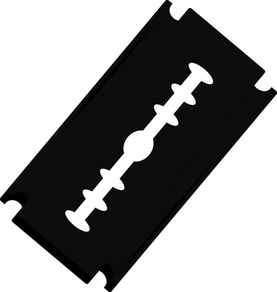 Isolated Razor Blade Icon In Black Color. vector