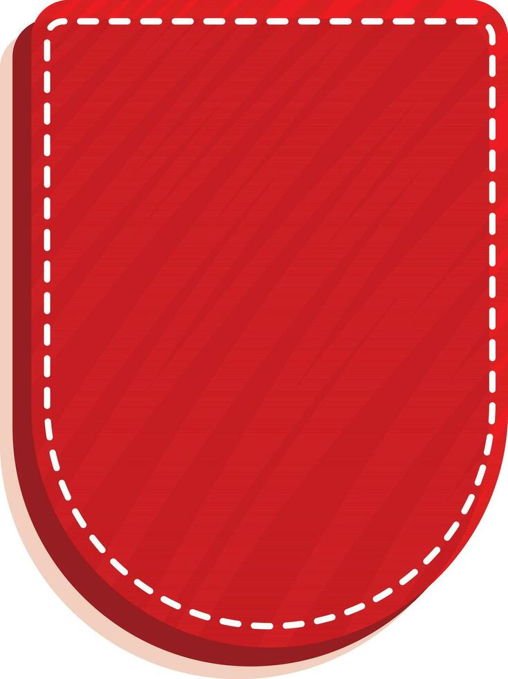 Empty Label Or Tag Element In Red Color. vector