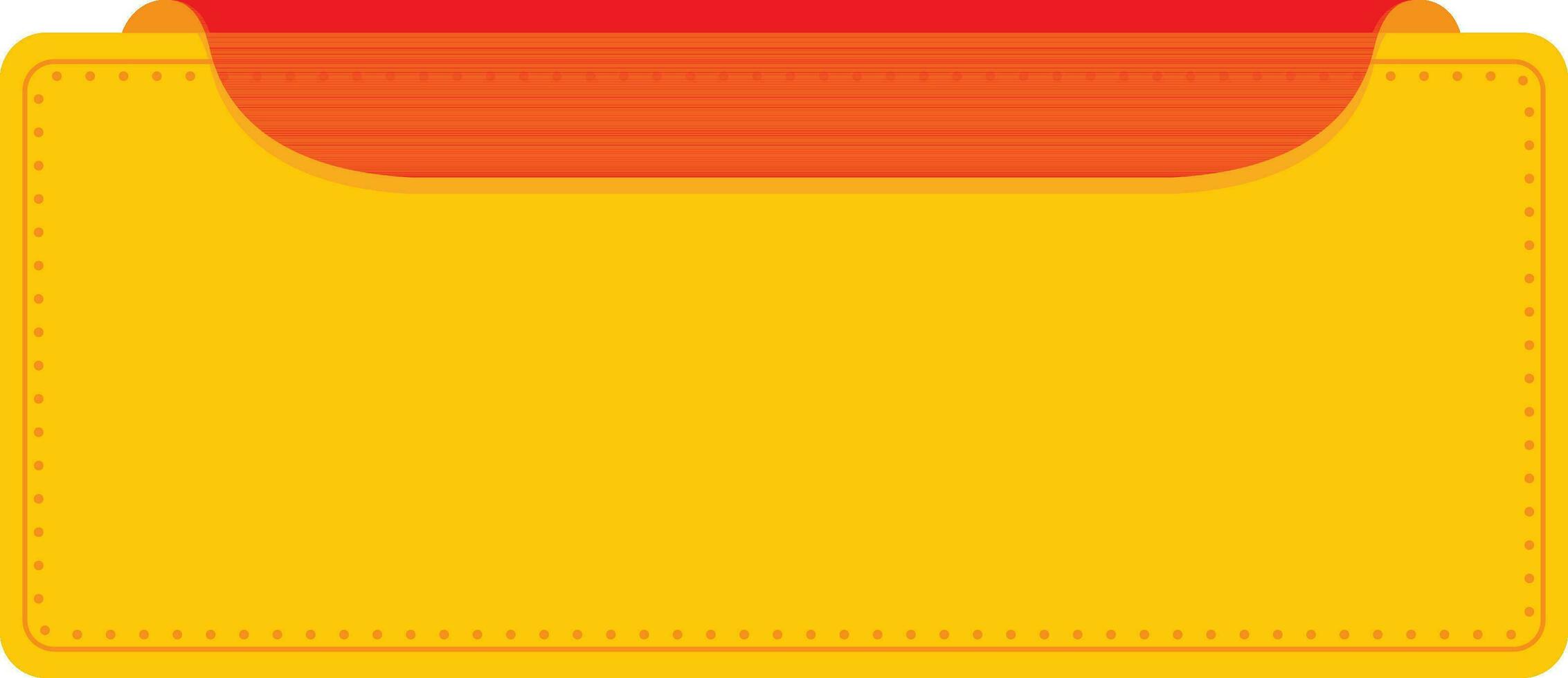 Blank Paper Envelope Element In Chrome Yellow And Red Color. vector
