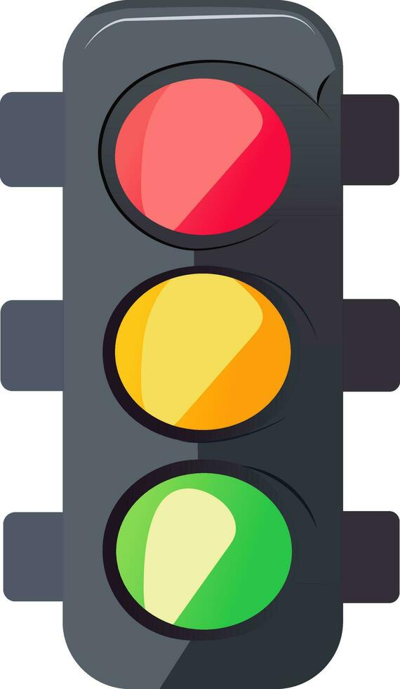 Vector of Traffic Light In Flat Style.
