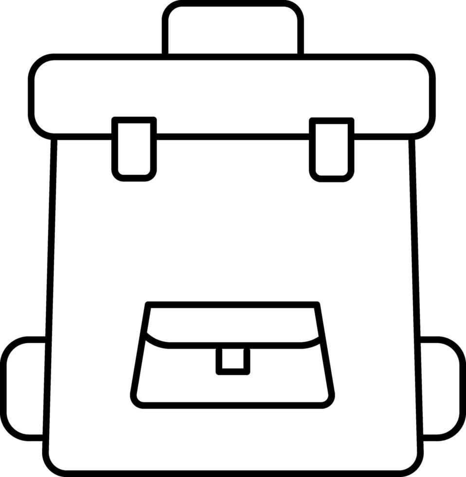 Isolated Backpack Icon In Linear Style. vector