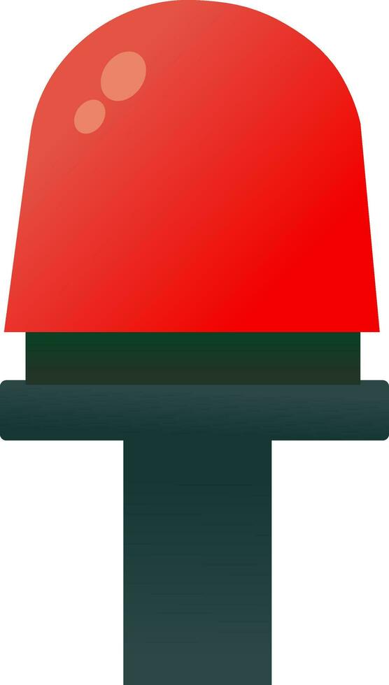 Isolated Siren or Red Light Icon In Flat Style. vector