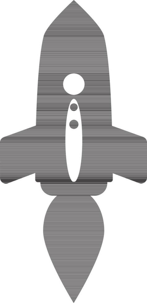 Rocket in flat style. vector