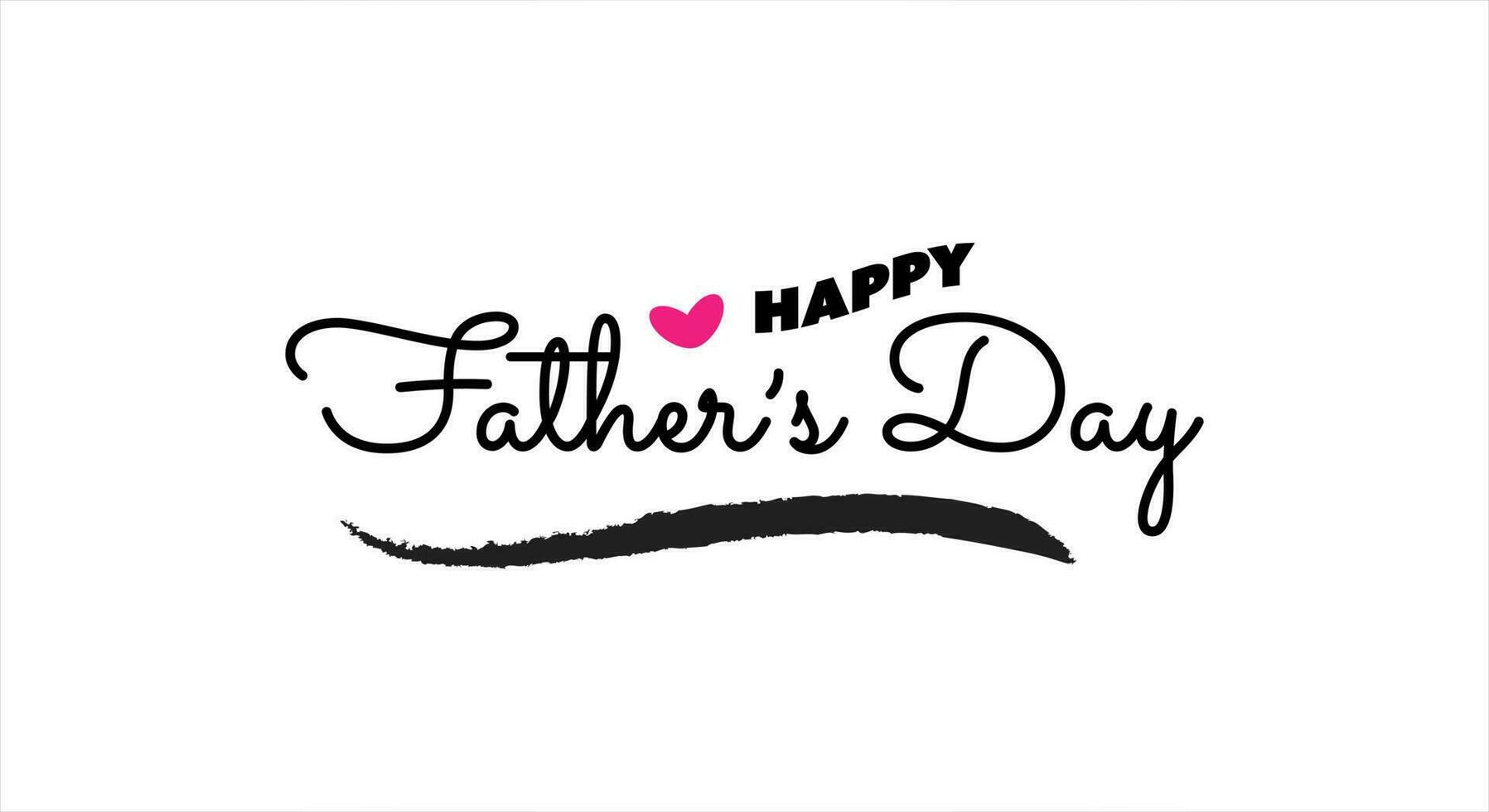 Happy Father's Day greeting design. Lettering for card, poster, banner elements vector