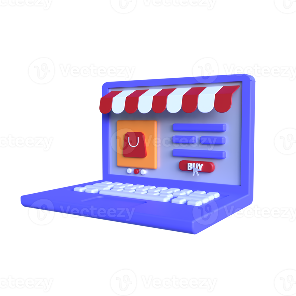 online winkel 3d icoon ui PNG transparant achtergrond