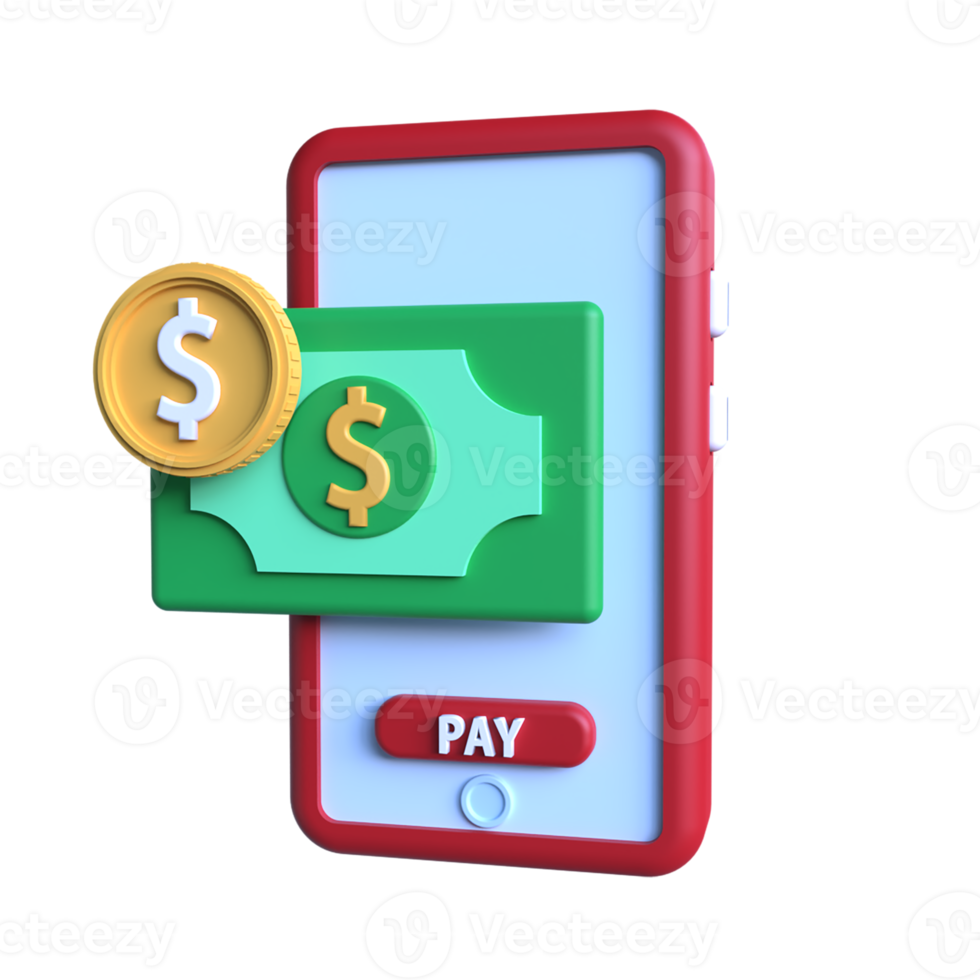 mobile Paiement 3d icône ui png transparent Contexte