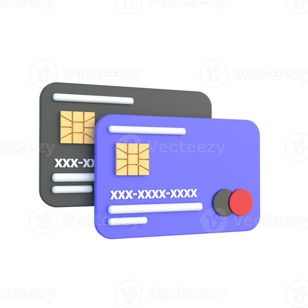 Credit Card 3D Icon ui png transparent background