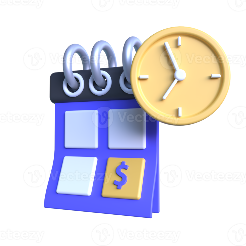 Financial Schedule 3D Icon ui png transparent background