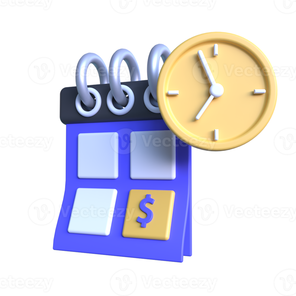 financiero calendario 3d icono ui png transparente antecedentes