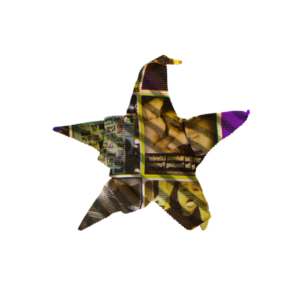 Star-shaped cloth for your graphic, digital art needs. png