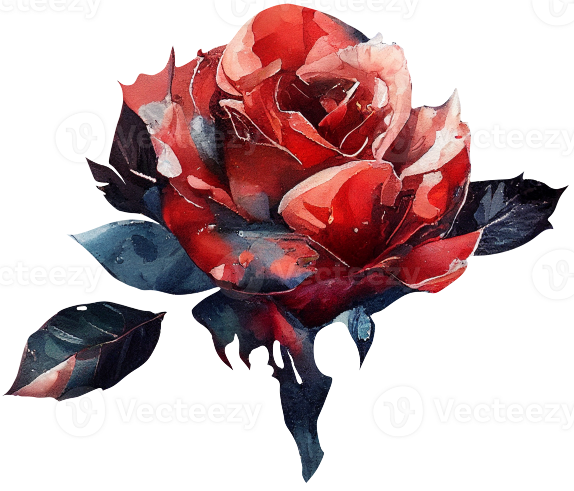 blossom rose watercolor botanical png