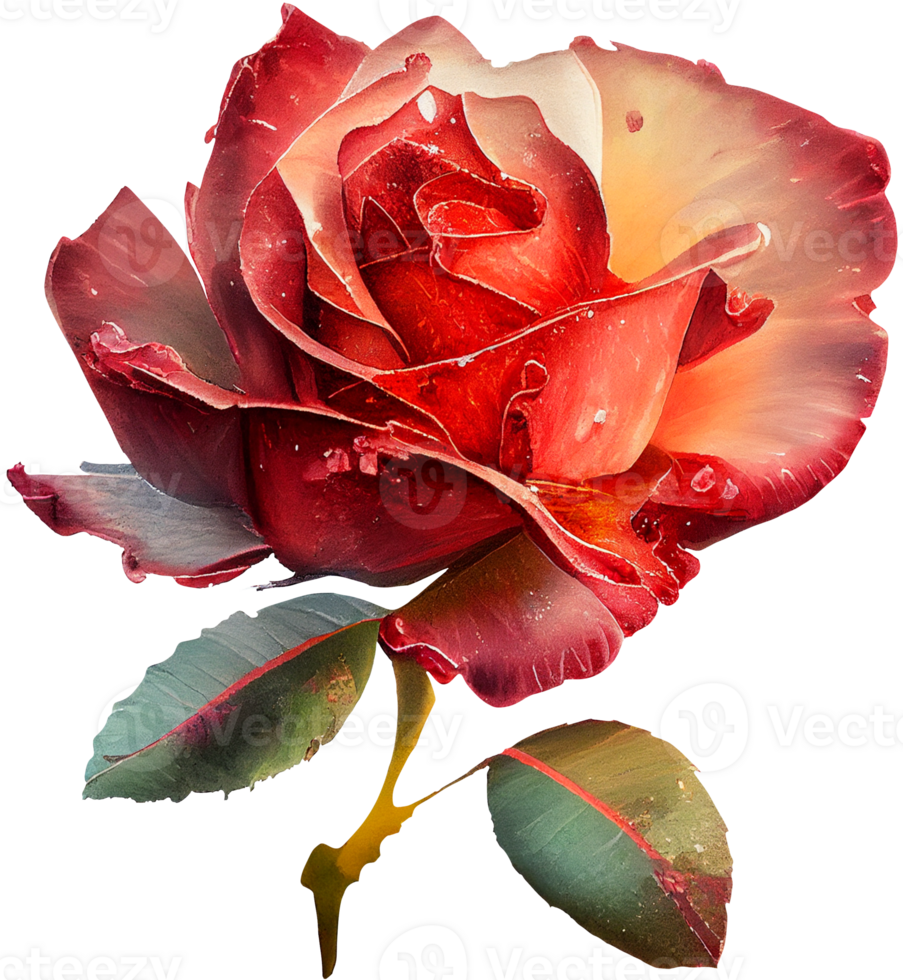 blossom rose watercolor botanical png