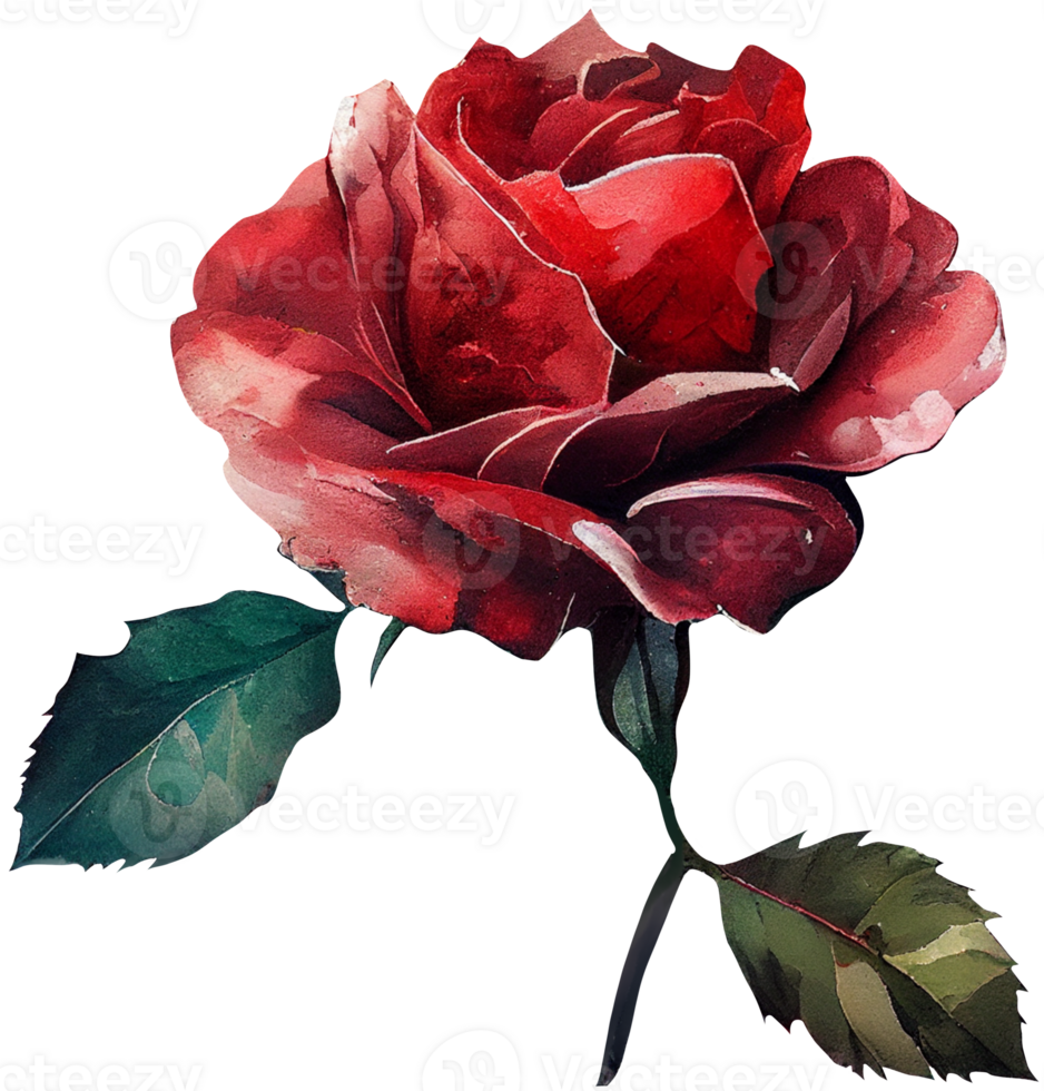 blossom rose watercolor botanical png