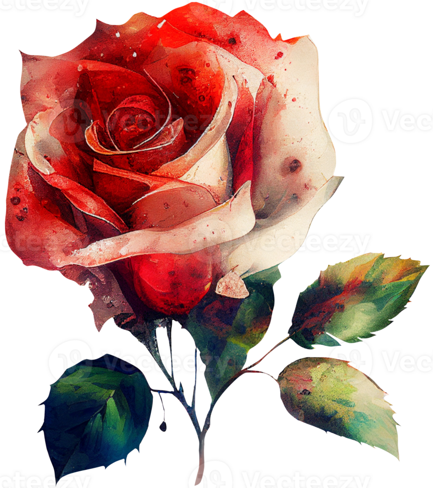 blossom rose watercolor botanical png