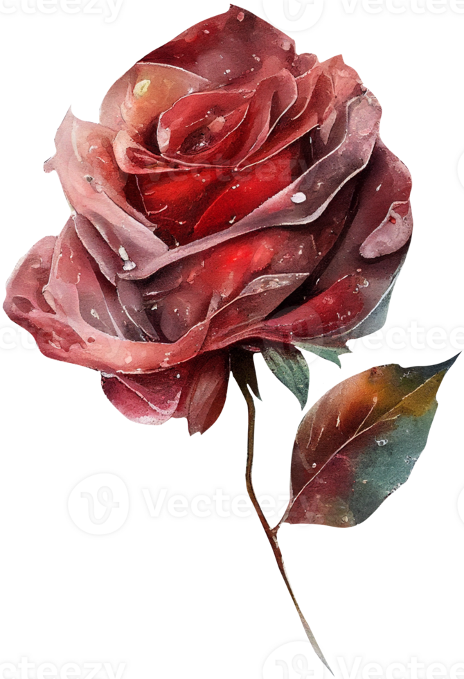 blossom rose watercolor botanical png
