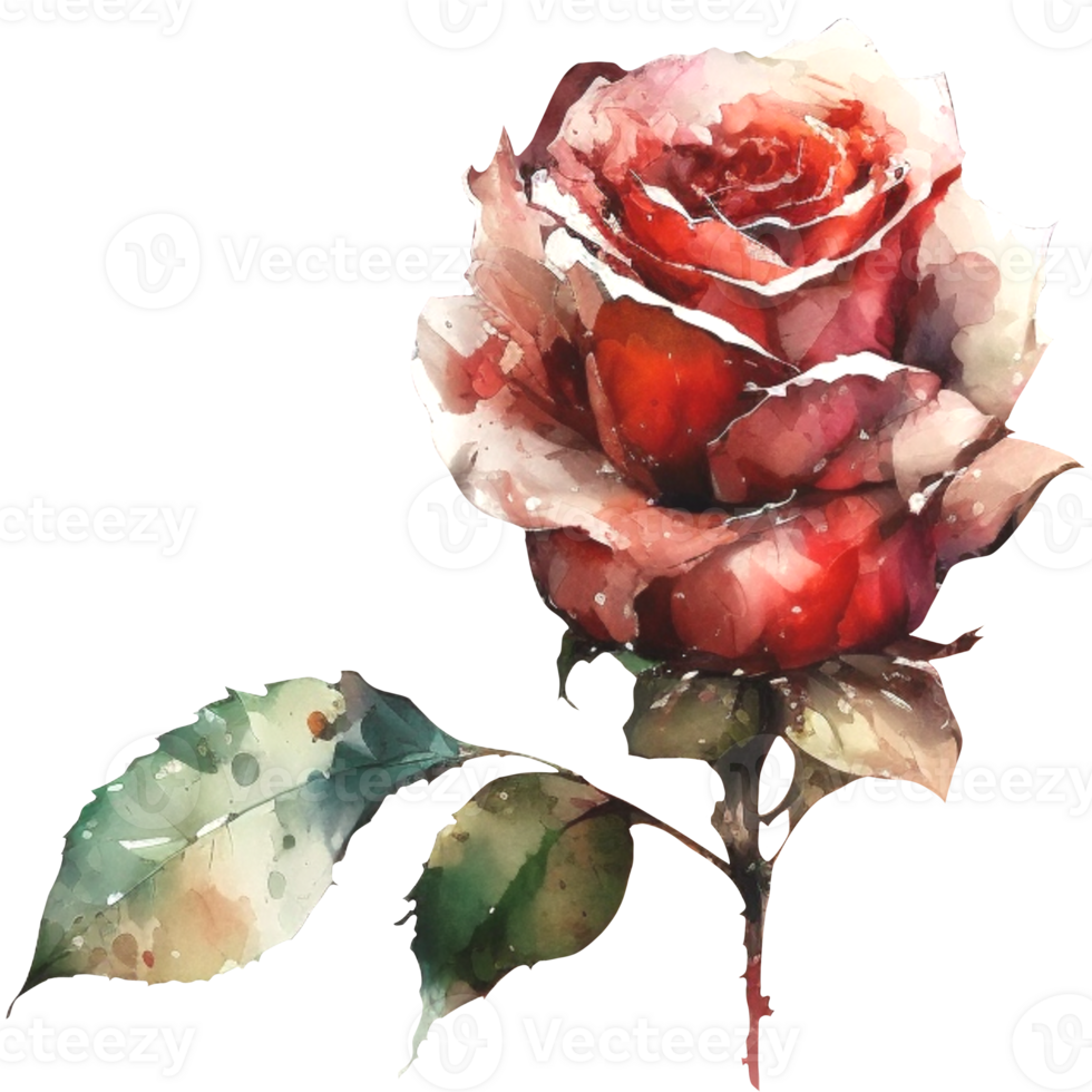 blossom rose watercolor botanical png