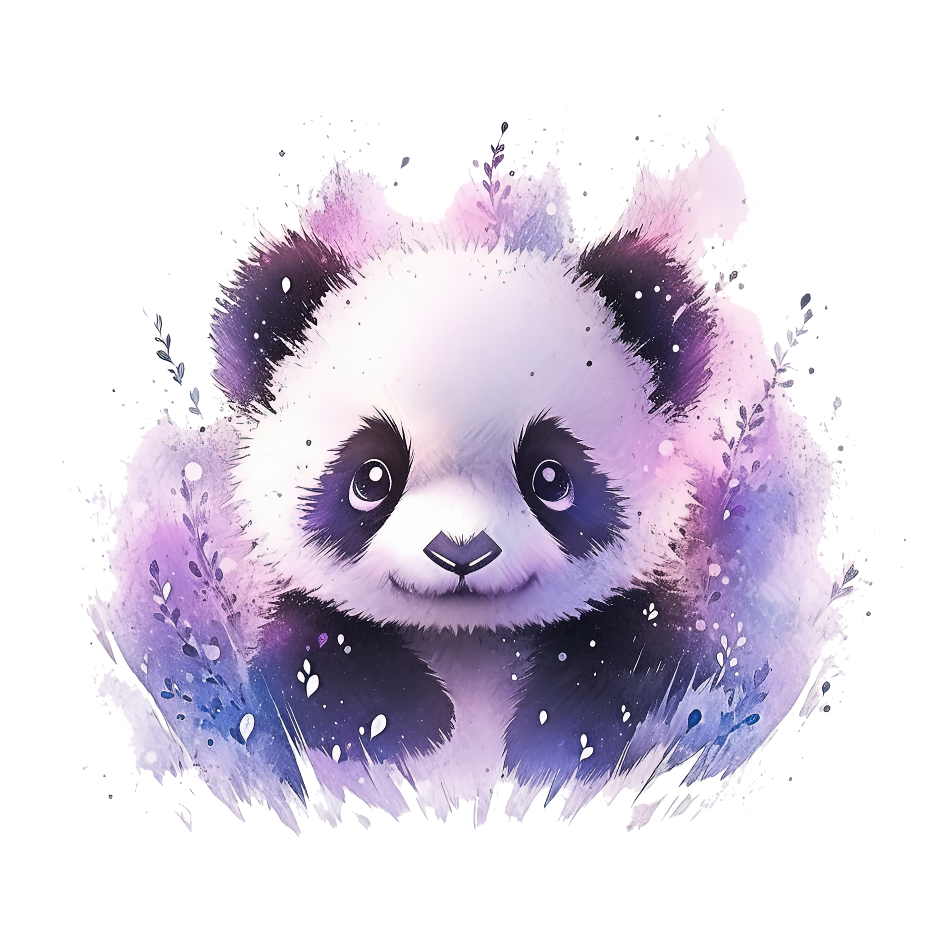 Cute Panda Watercolor illustration 17340098 PNG