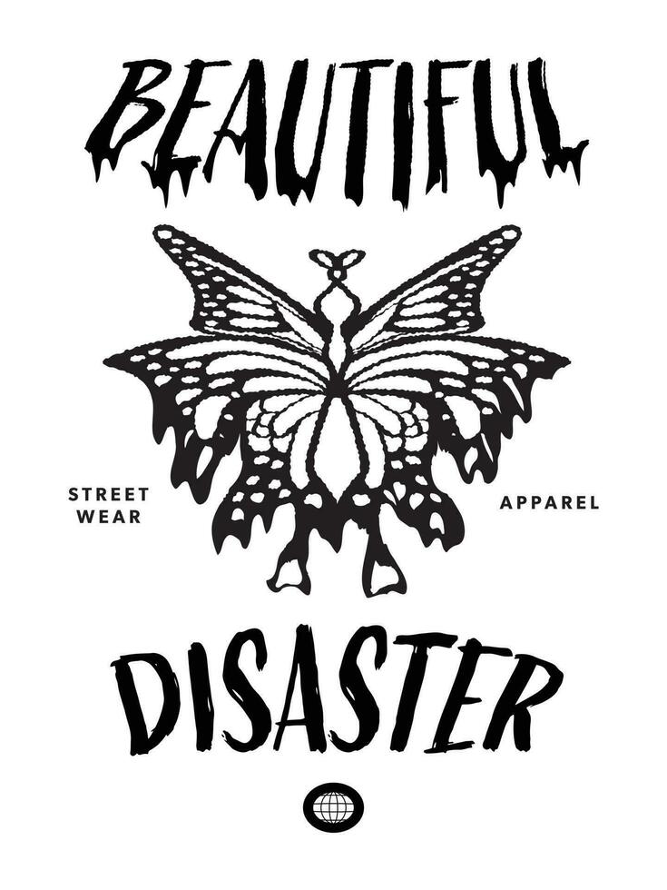 Street wear design inspiration. Retro futuristic design for apparel, clothing, and poster vector