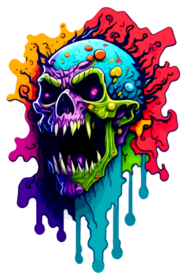 Zombie Cartoon Splash with png