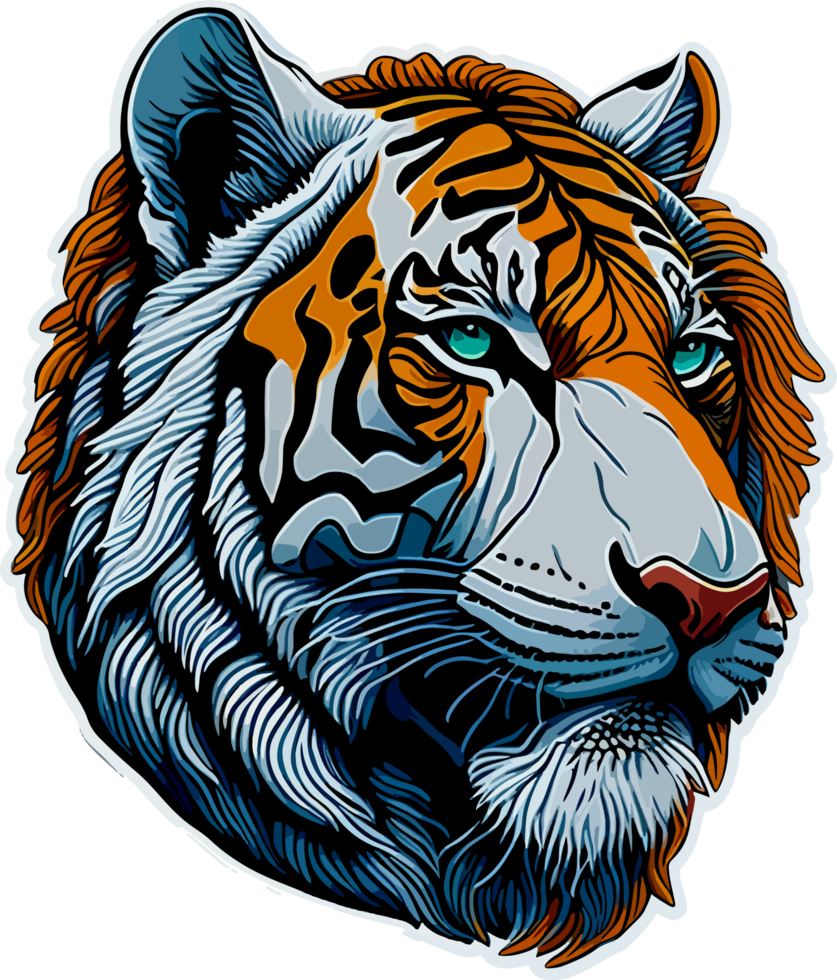 Head Tiger Logo Sticker with png