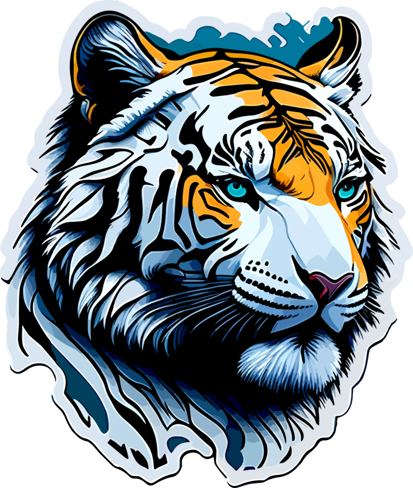 Head of Tiger Mascot Logo with png