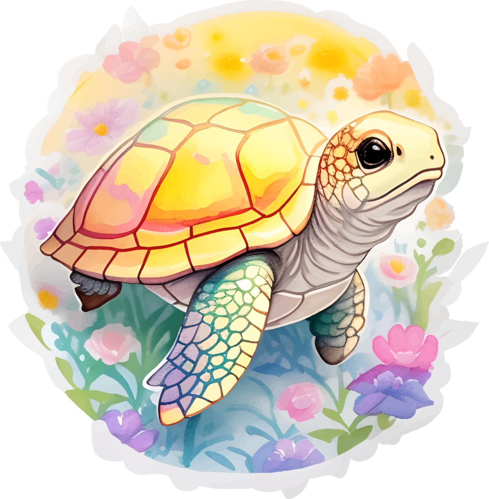 Little Turtle Sticker with png