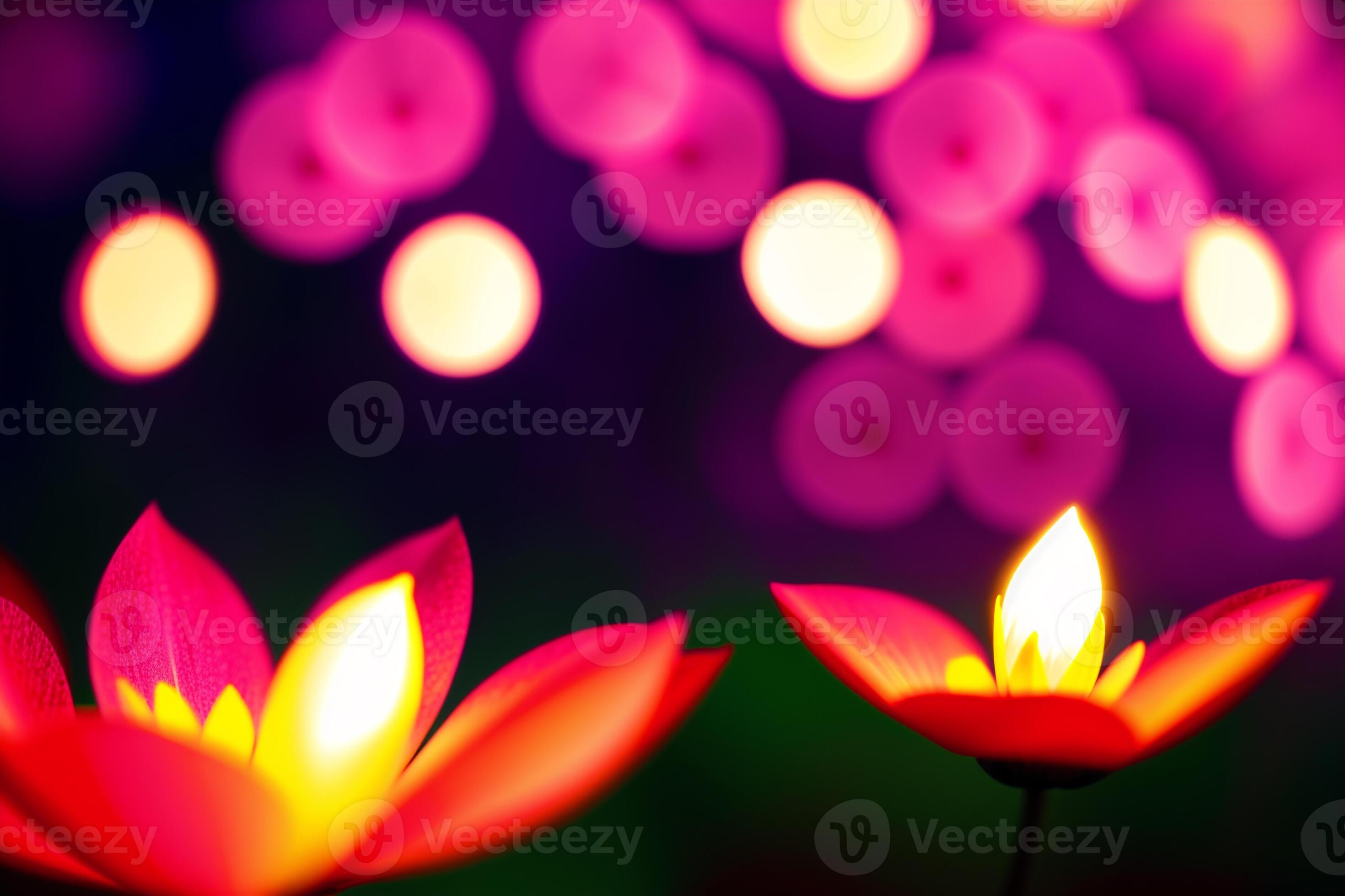 Beautiful glowing flowers. Aurora Blooms. The Mesmerizing Glow of ...