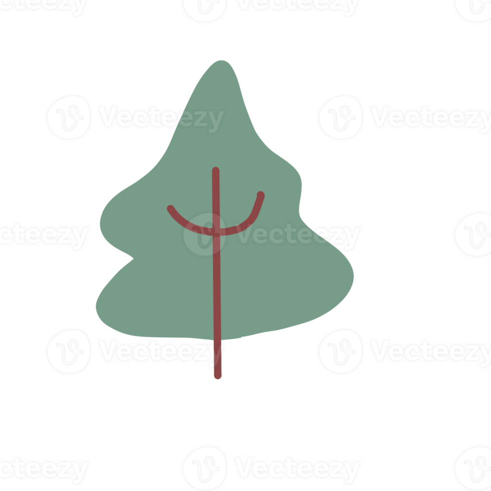 Tree cartoon green doodle png