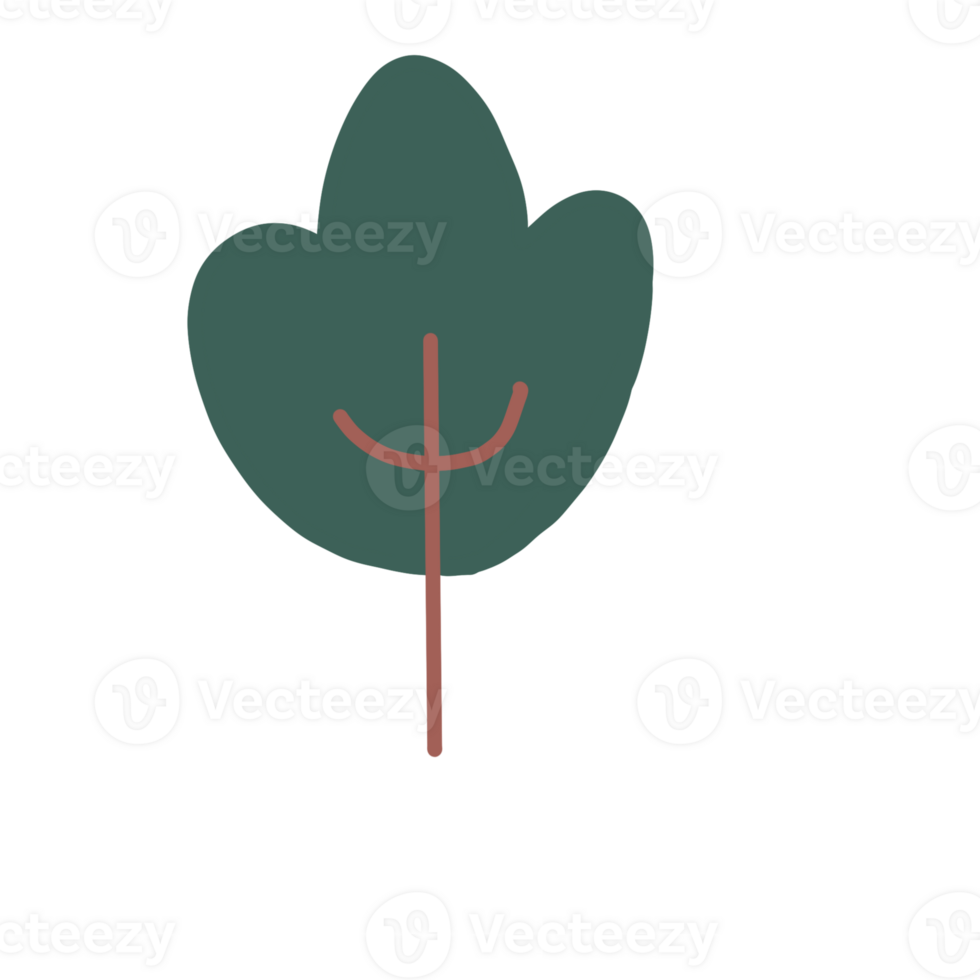 Tree cartoon doodle green png