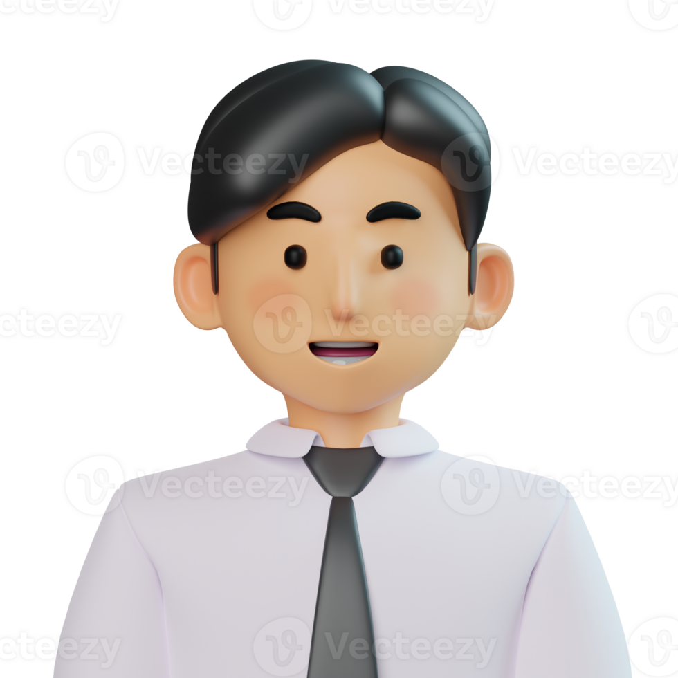 3D Avatar Office boy Illustration png