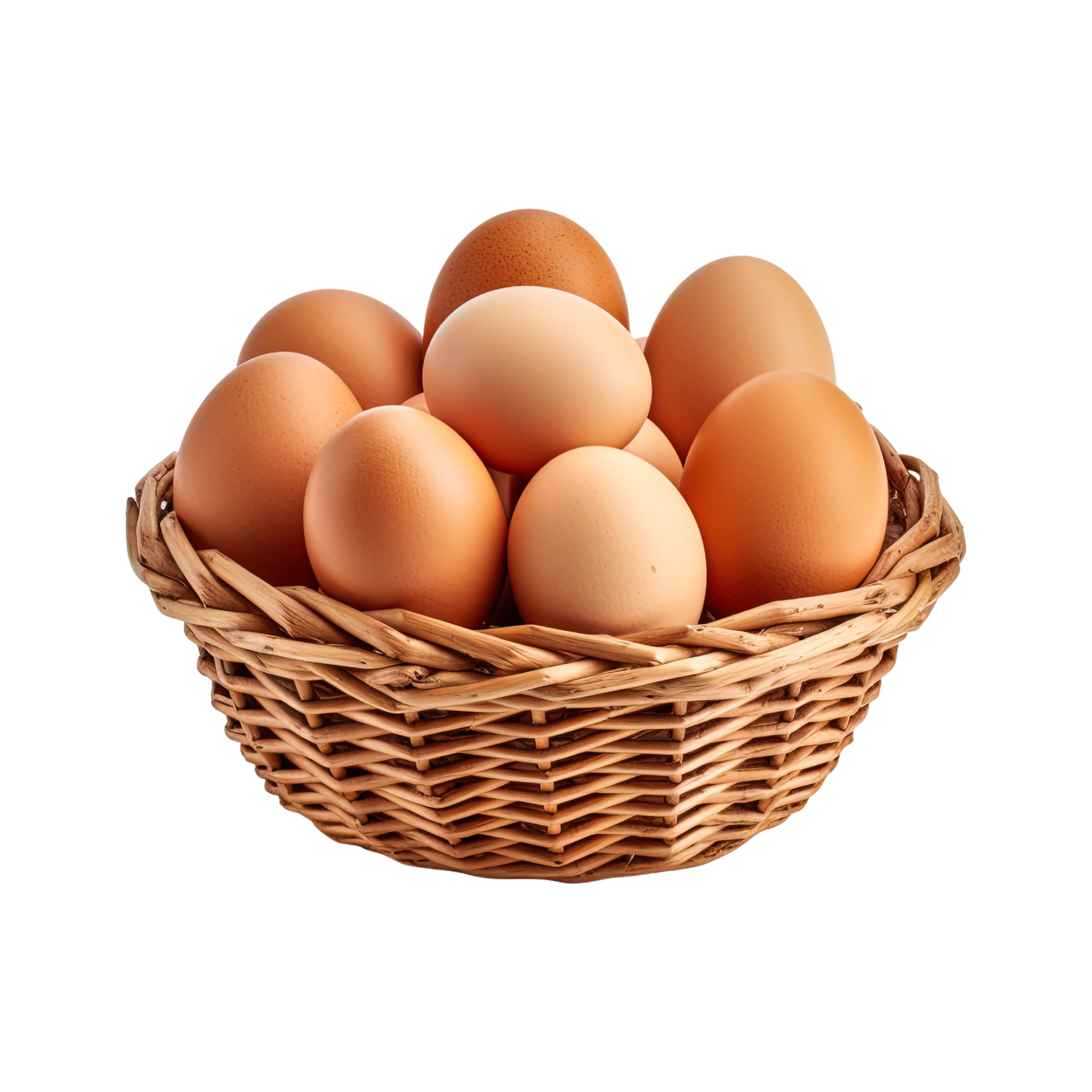Eggs in basket isolated on transparent background. 24558874 PNG