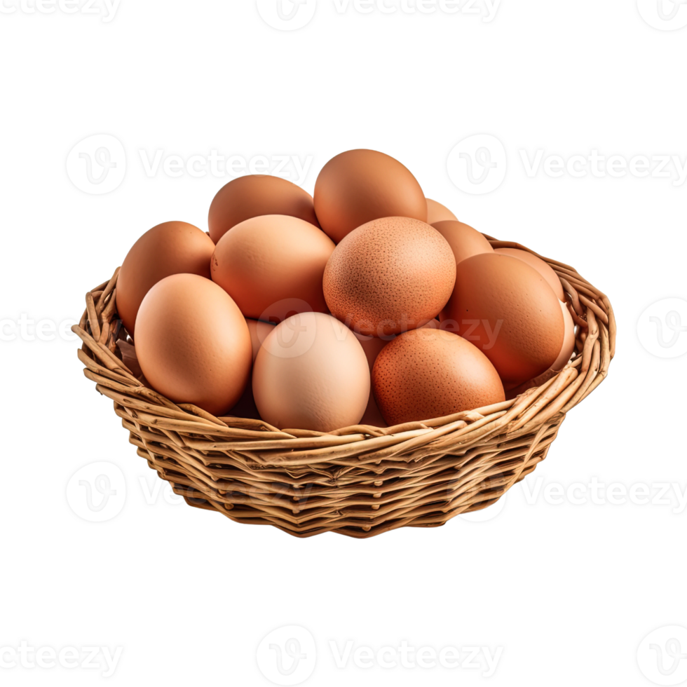 Eggs in basket isolated on transparent background. 24558896 PNG