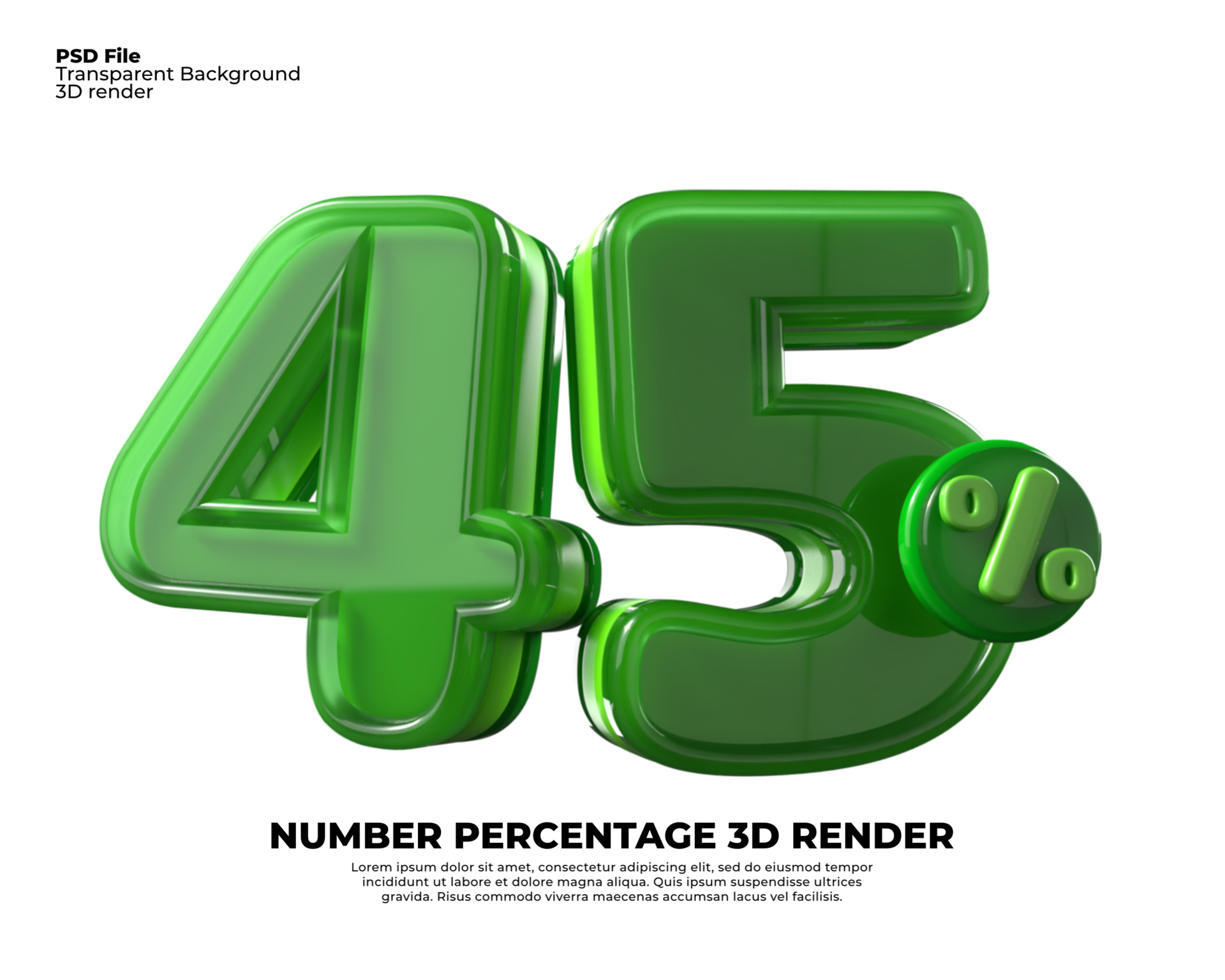 3D Number 45 Percentage Sale Discount Green Plastic 24559102 PNG 3d-number-45-percentage-sale-discount-green-plastic-24559102-png