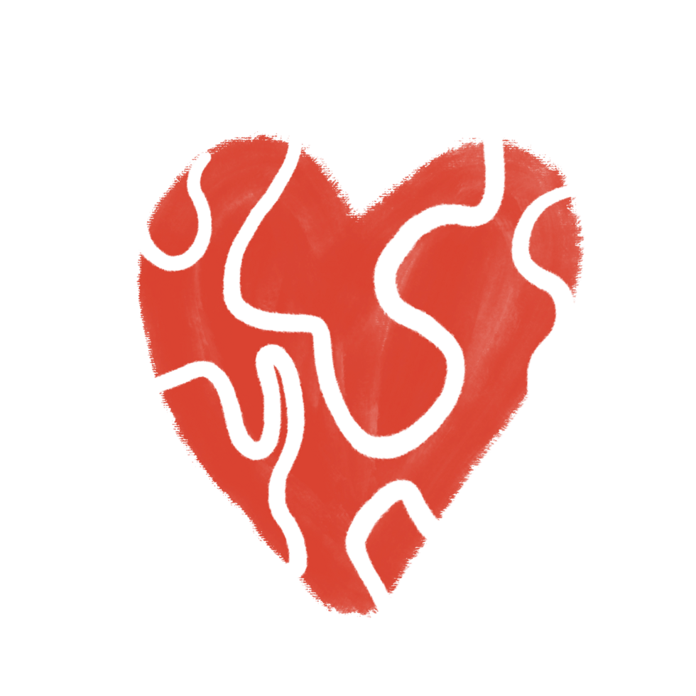 watercolor handmade hearts. recommended for printing on paper and fabric, create patterns and use Valentine Day for the holiday. png